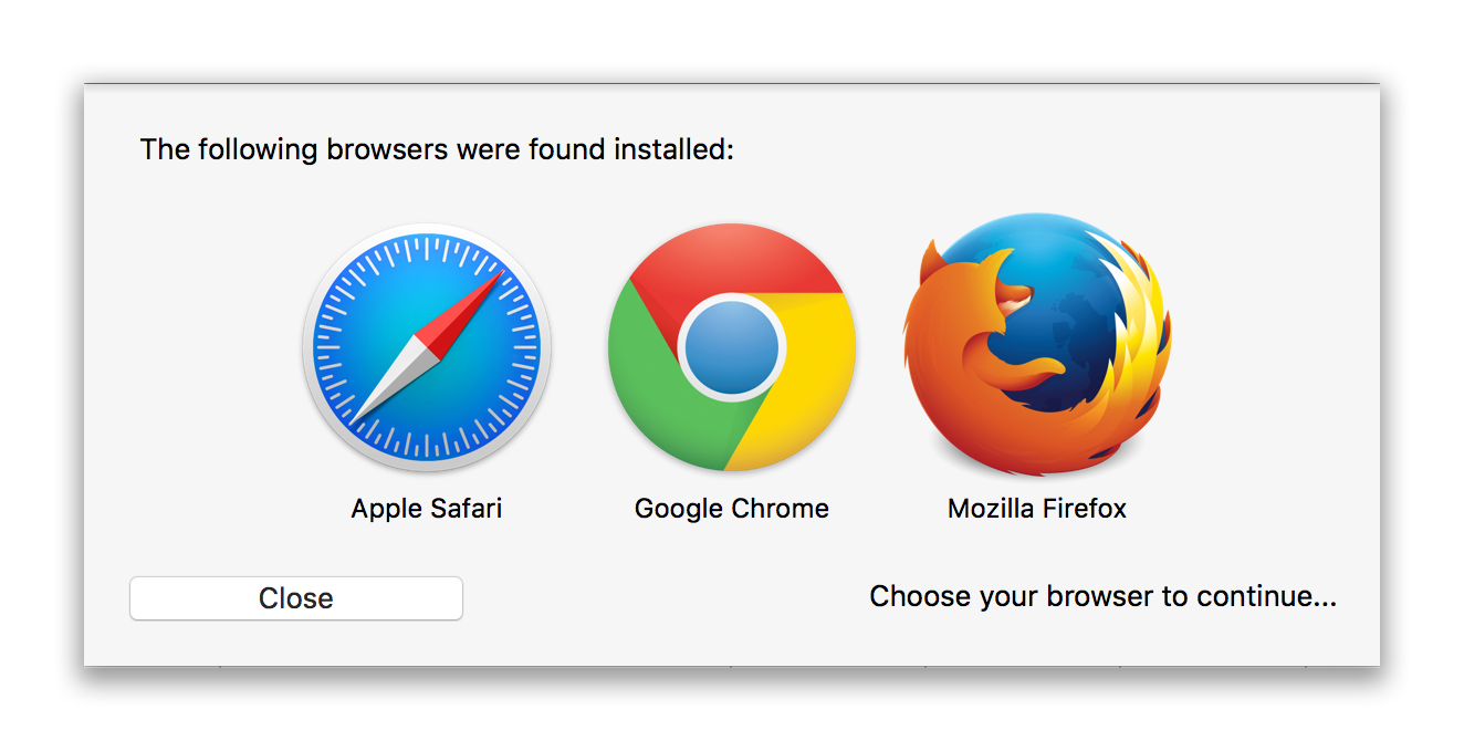 Browser selection